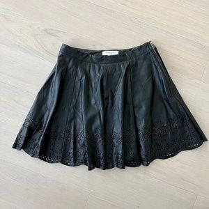 Vegan leather mini skirt